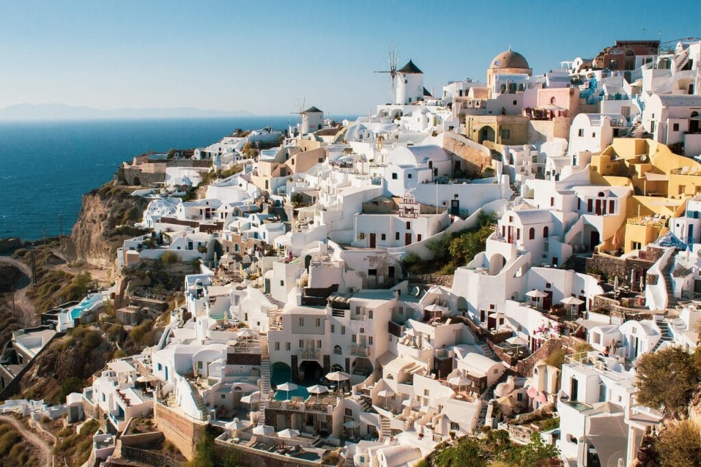 Sunset at a Mediterranean destination Affordable luxury destination for summer 2025 travel
