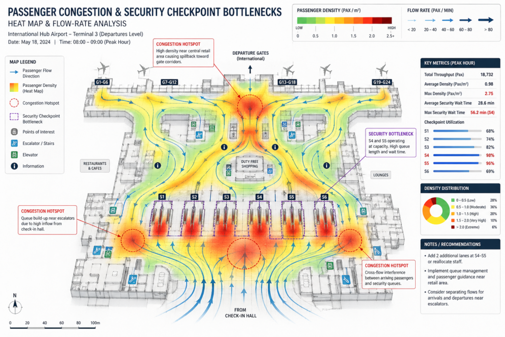 Visualizing operational variables in minimum connection time risk mitigation.